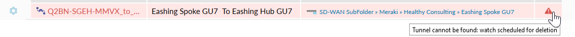 SD-WAN Tunnel discontinued on Admin page