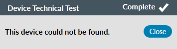 Device Tech Test Failure